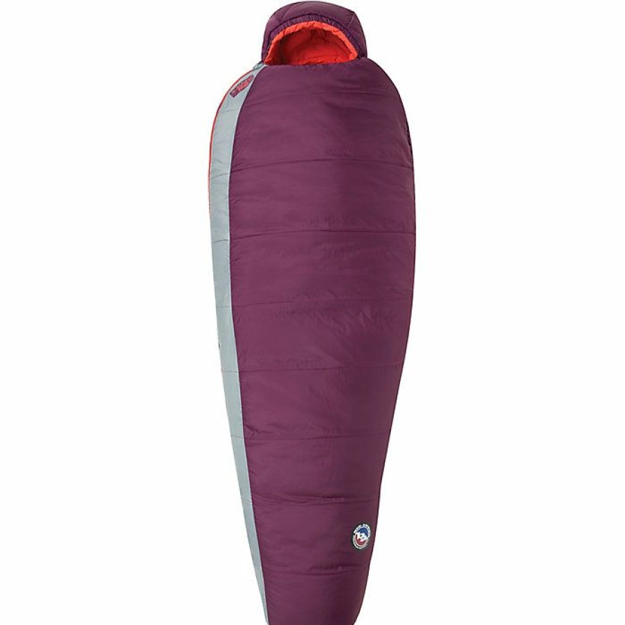 Hiking And Camping Gear Big Agnes | Big Agnes Women'S Blue Lake 25 Degree Sleeping Bag Beet/Paprika