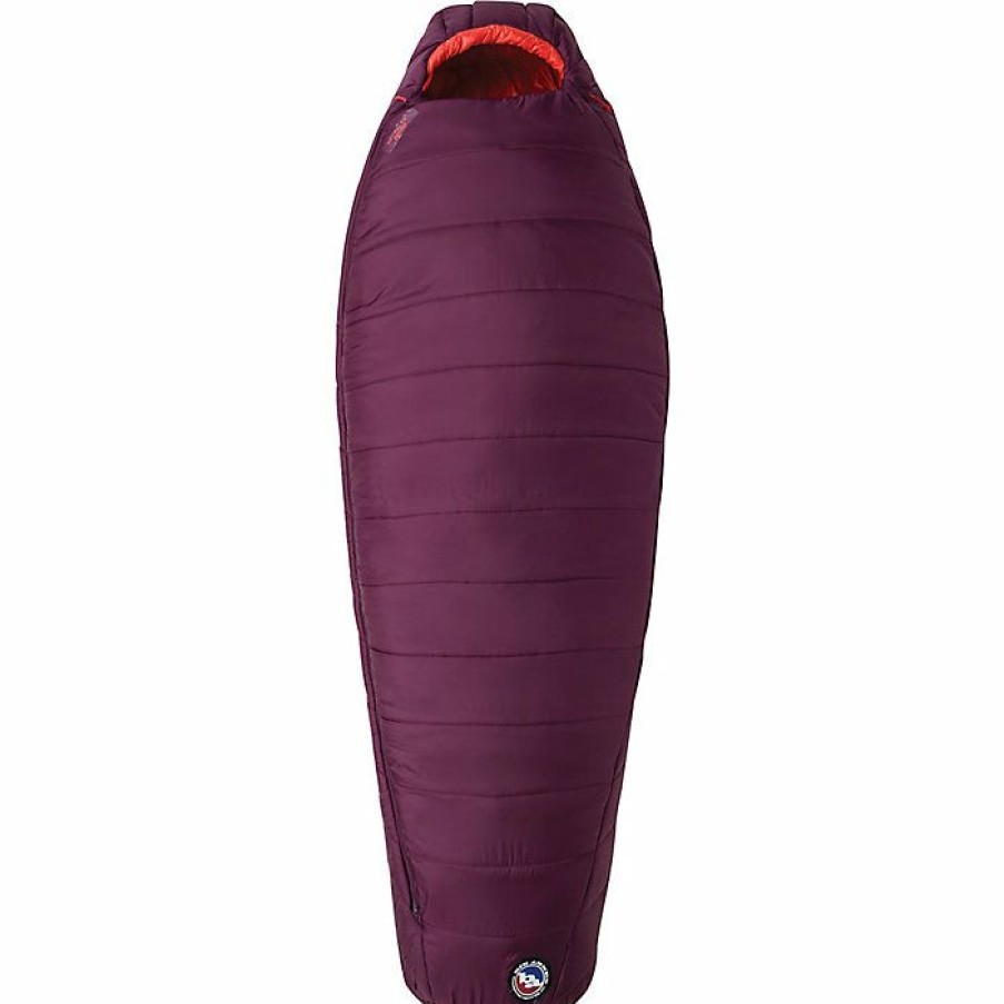 Hiking And Camping Gear Big Agnes | Big Agnes Women'S Sunbeam 0 Degree Sleeping Bag Beet/Paprika