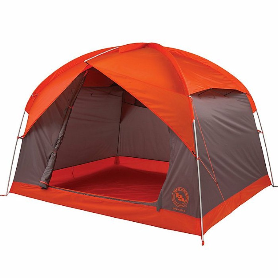 Hiking And Camping Gear Big Agnes | Big Agnes Dog House 6 Person Tent Orange/Taupe/Eggplant