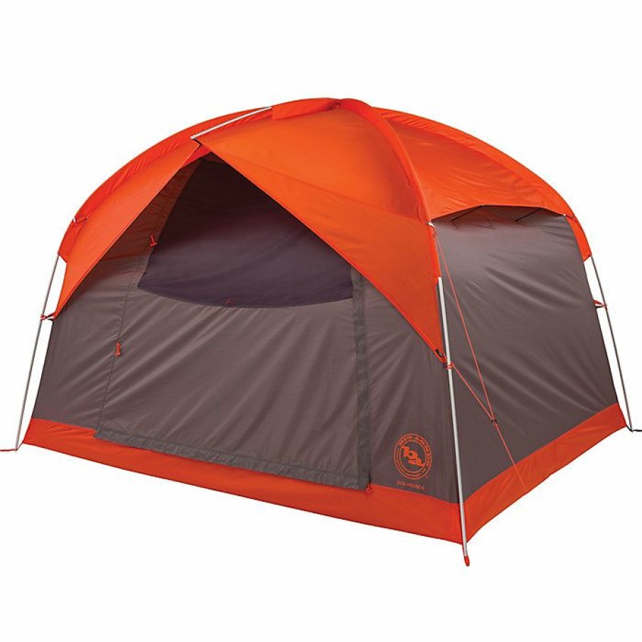 Hiking And Camping Gear Big Agnes | Big Agnes Dog House 6 Person Tent Orange/Taupe/Eggplant