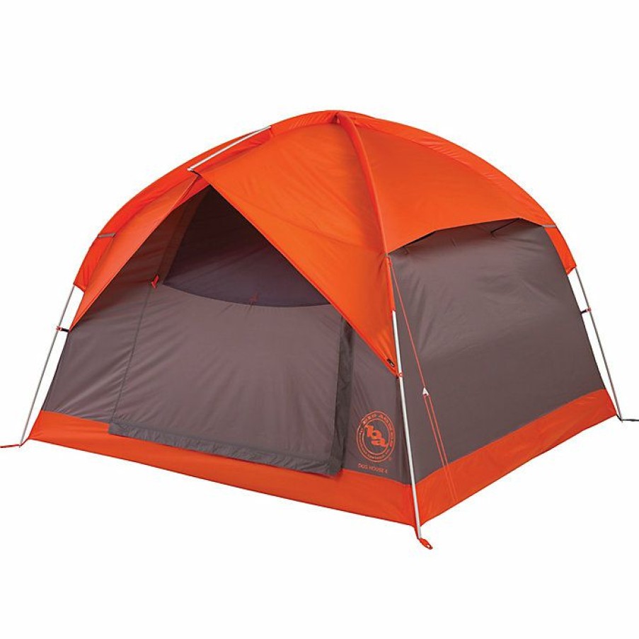 Hiking And Camping Gear Big Agnes | Big Agnes Dog House 4 Person Tent Orange/Taupe/Eggplant