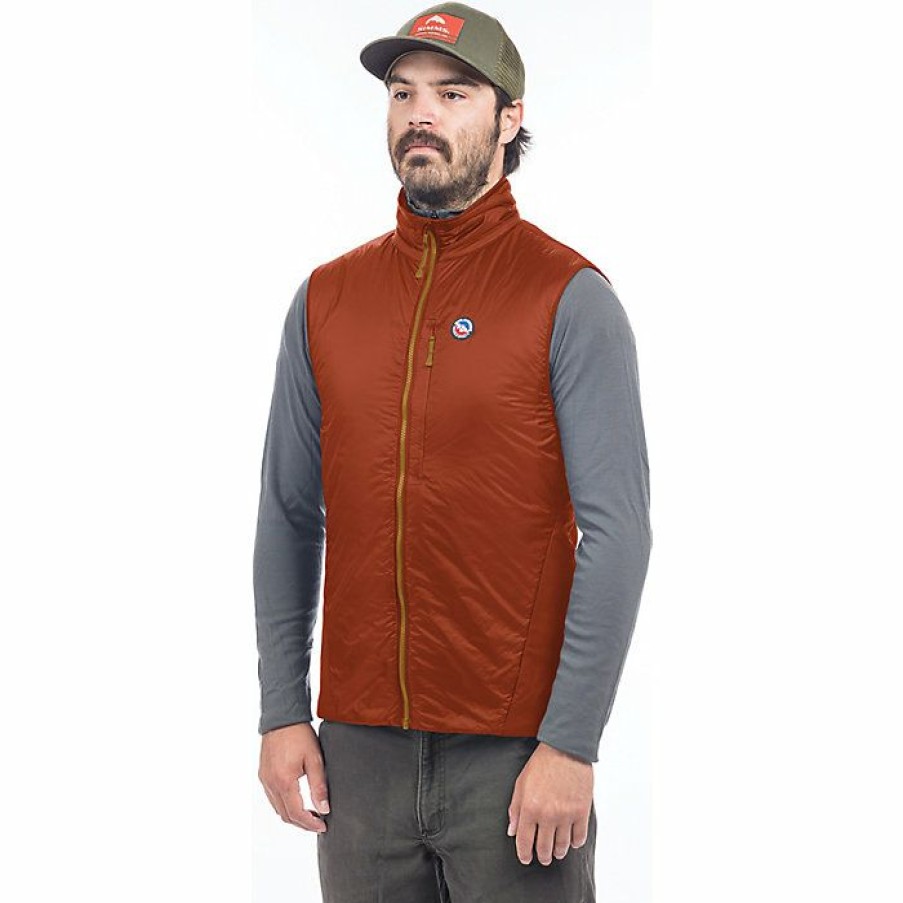 Mens Outerwear Big Agnes | Big Agnes Men'S Smokin' Axle Vest Rooibos/Pavement