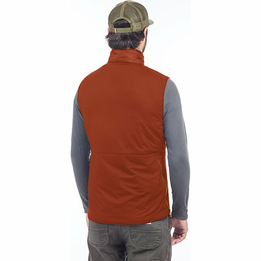 Mens Outerwear Big Agnes | Big Agnes Men'S Smokin' Axle Vest Rooibos/Pavement