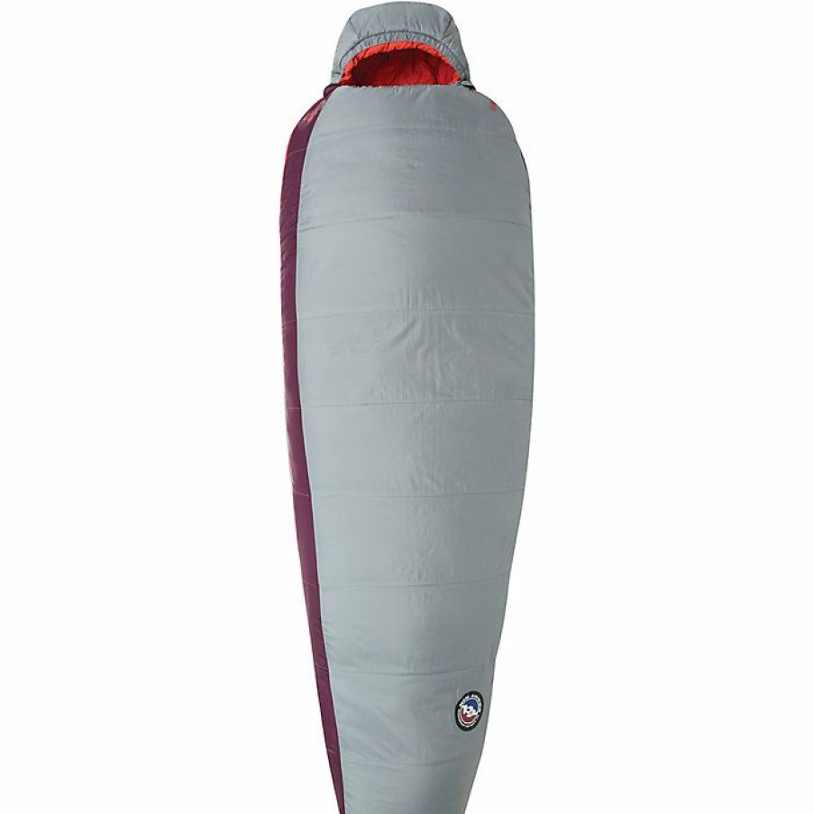 Hiking And Camping Gear Big Agnes | Big Agnes Women'S Elsie 15 Degree Sleeping Bag Gray/Paprika