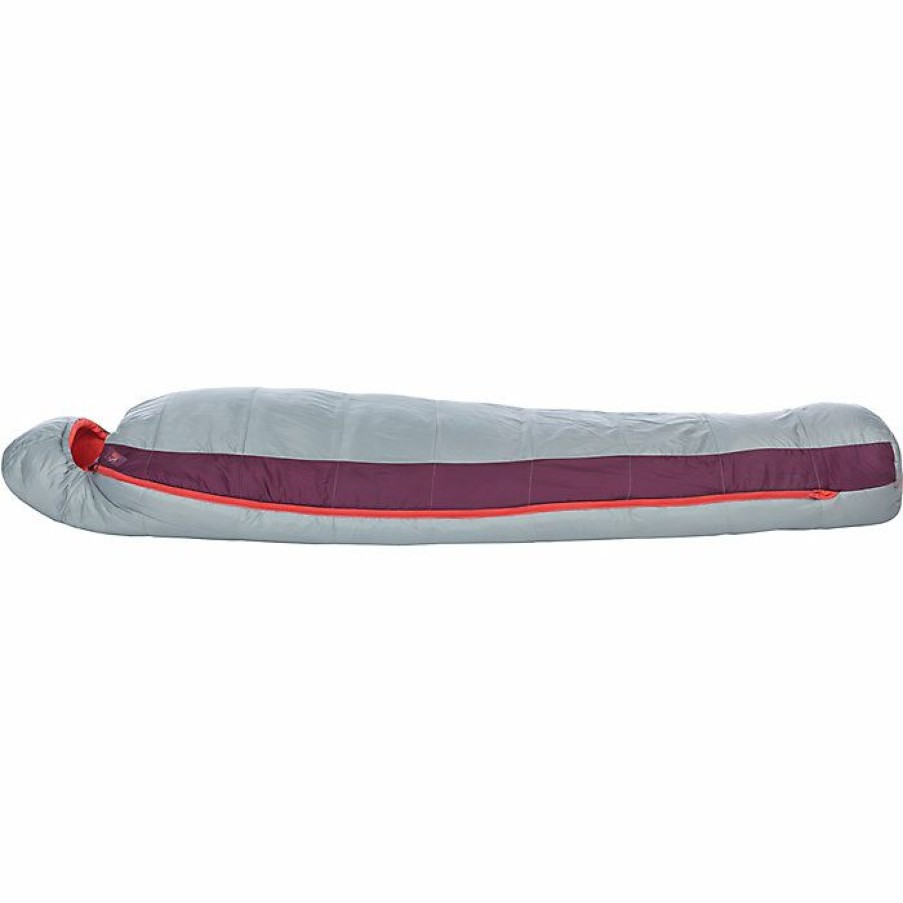 Hiking And Camping Gear Big Agnes | Big Agnes Women'S Elsie 15 Degree Sleeping Bag Gray/Paprika