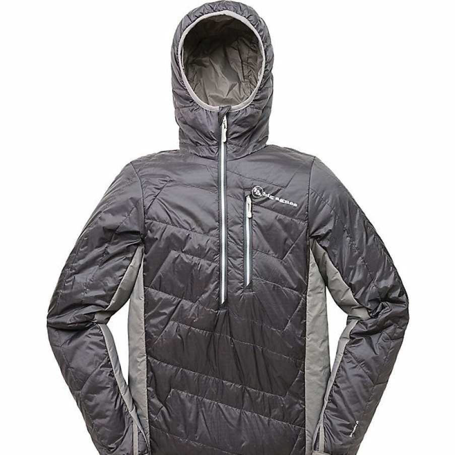 Mens Outerwear Big Agnes | Big Agnes Men'S Porcupine Hooded Pullover Asphalt / Grey